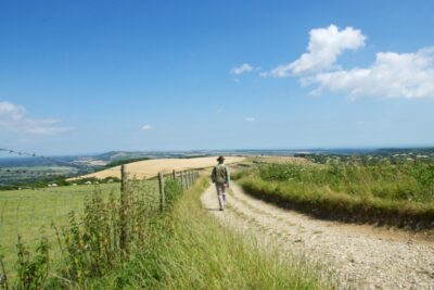 Slow Travel - Along the South Downs Way. © 2013 Nicholas Orloff Photography. Self Portrait.