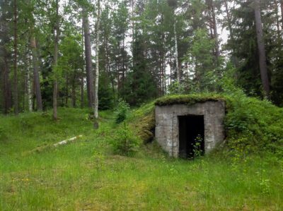 Munitions storage bunker. Photo taken with iPad.